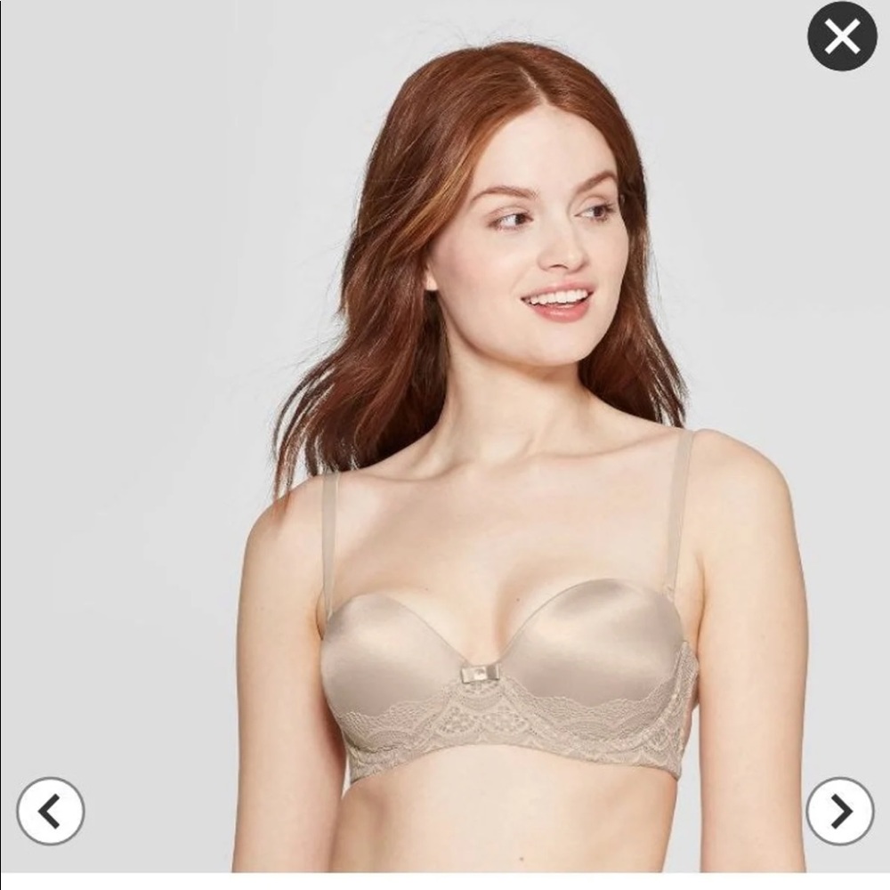 NWT Women’s Push Up Strapless Bra